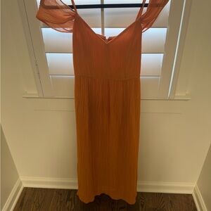 Express Orange Midi Dress
